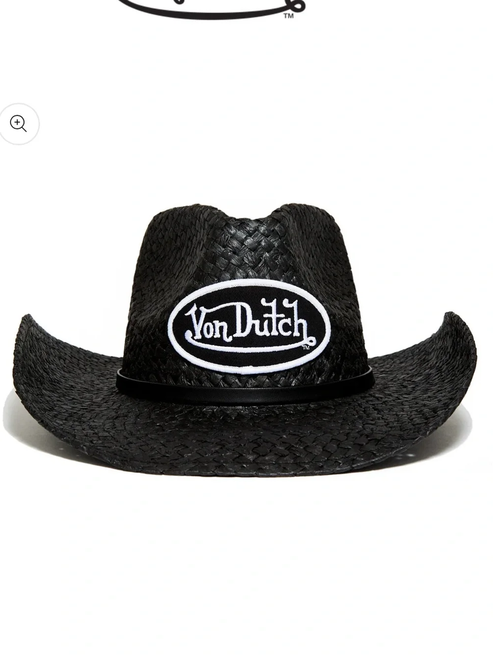 Von Dutch Black & White Western Cowboy Hat